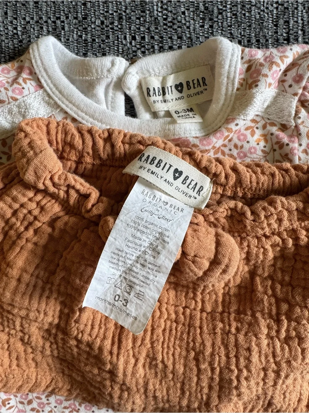 baby girl Rabbit + Bear outfit bundle